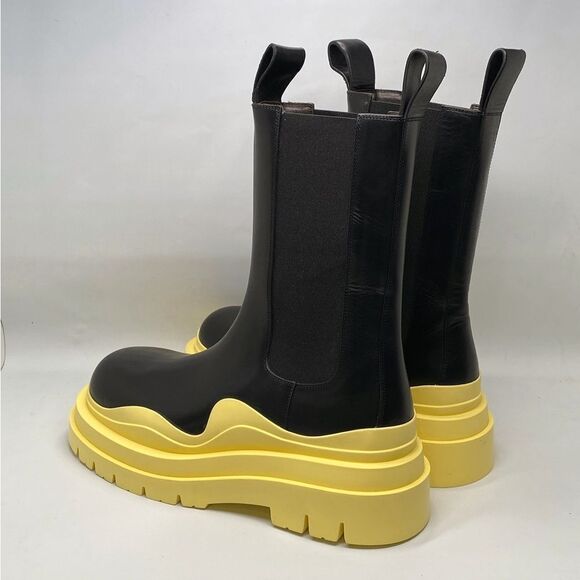 Bottega Veneta Contrast-Sole Leather Tire Men’s Chelsea Boots size 43/us size 10 - Picture 7 of 13